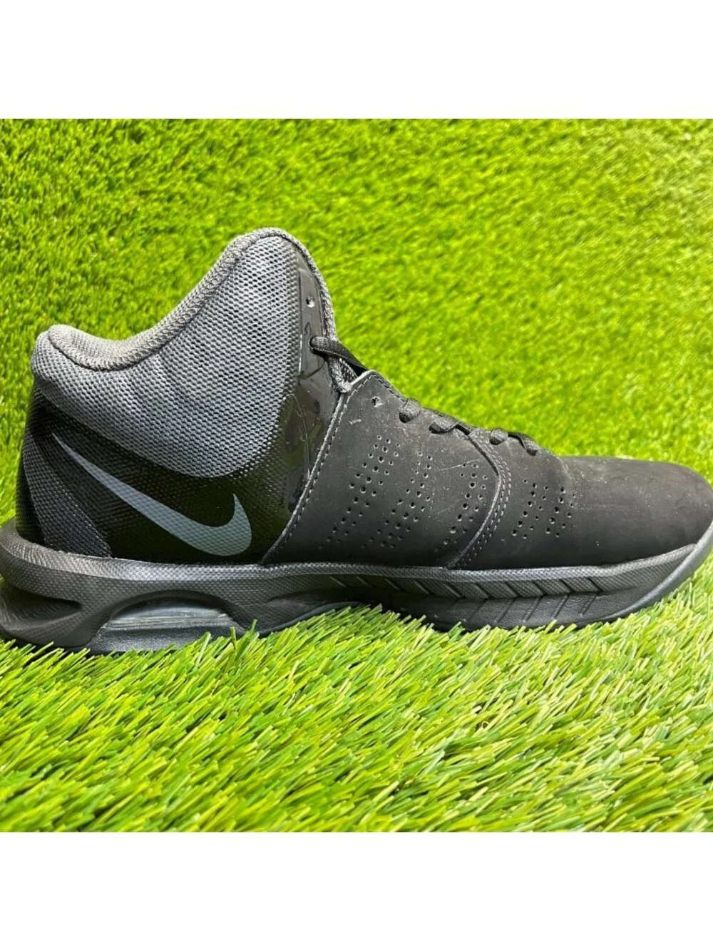 Nike Air Visi Pro 6 Mens Size 8.5 Black Gray Athletic Basketball Shoes Sneakers